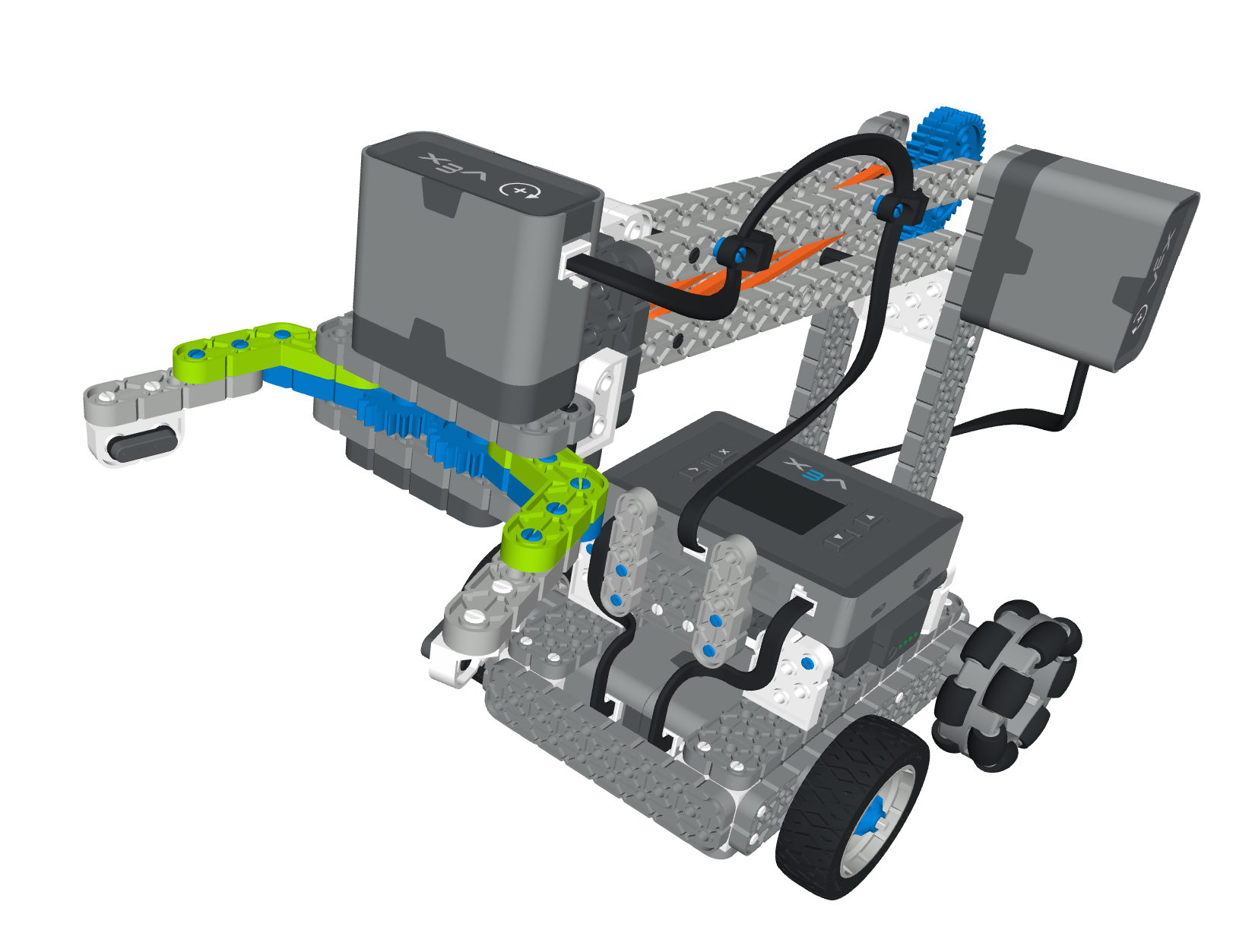 Construction-kit robot with a lifting arm and gripper